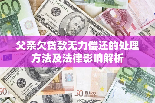 北京父亲欠贷款无力偿还的处理方法及法律影响解析